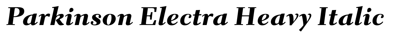 Parkinson Electra Heavy Italic